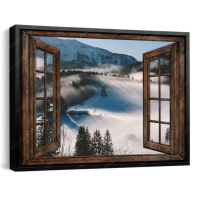 snowy mountain canvas
