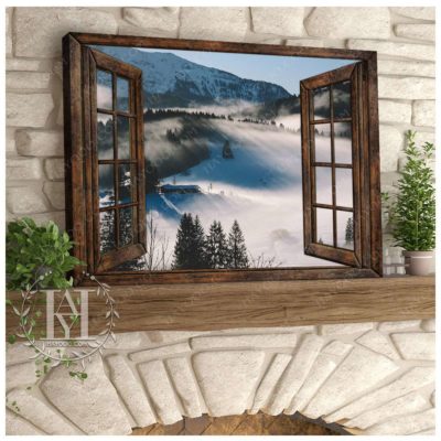 snowy mountain canvas