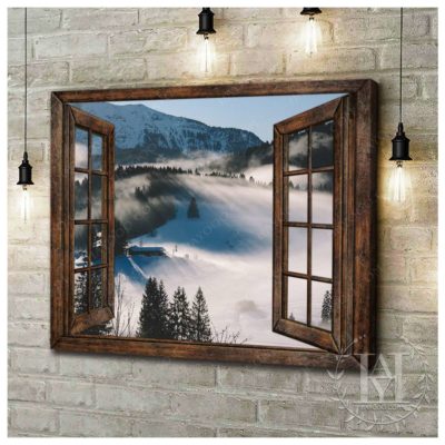 snowy mountain canvas