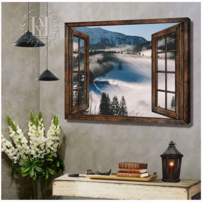 snowy mountain canvas