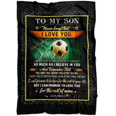 soccer blanket for son
