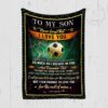soccer blanket for son