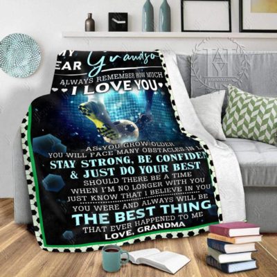 soccer blanket from grandma to grandson