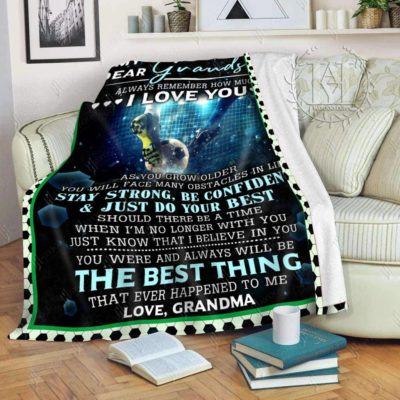 soccer blanket from grandma to grandson