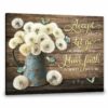 Hayooo Christian Mother's Day Gift Ideas for Wife Canvas Butterflies And Dandelions God Wall Art