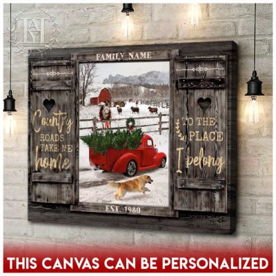christmas farm wall art