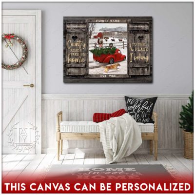 christmas farm wall art