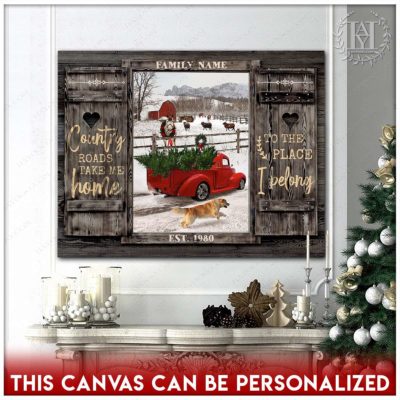 christmas farm wall art
