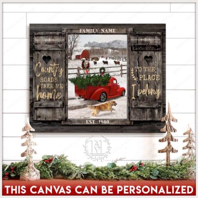 christmas farm wall art