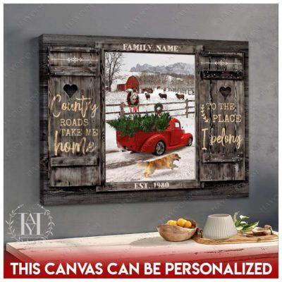 christmas farm wall art