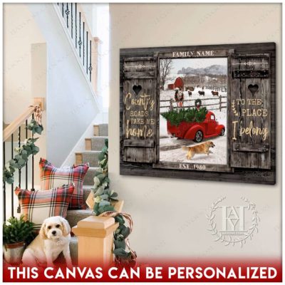 christmas farm wall art