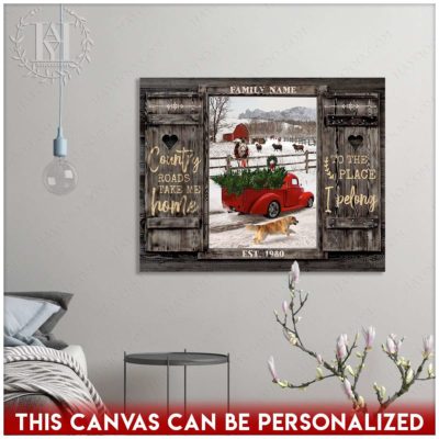 christmas farm wall art