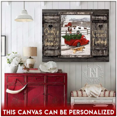 christmas farm wall art