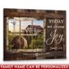 Hayooo Personalized Canvas Country Scene With Cute Cows Through Faux Window Today We Choose Joy
