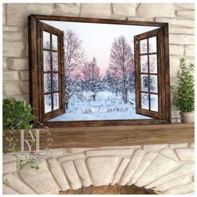 rustic winter wall art