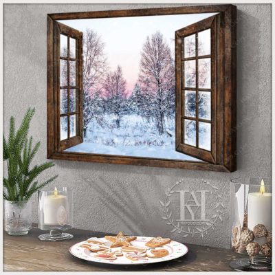 rustic winter wall art