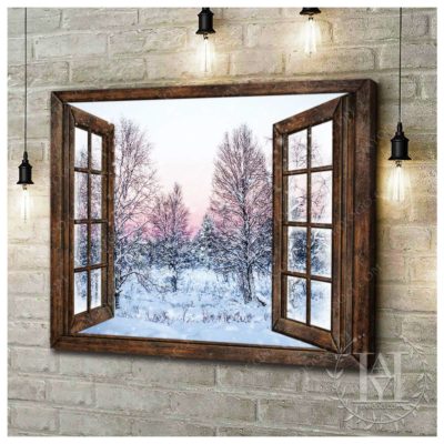 rustic winter wall art