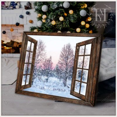 rustic winter wall art
