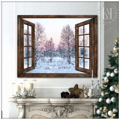 rustic winter wall art