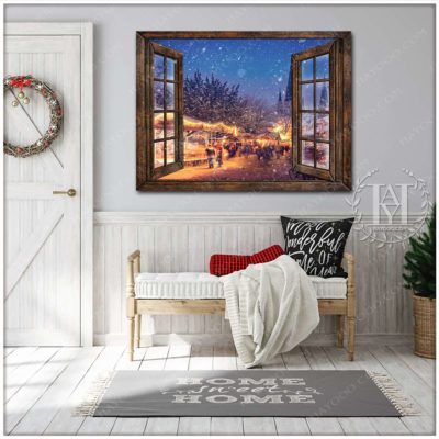winter night canvas