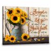 Hayooo Mother's Day Gifts for Wife Sunflowers Dragonflies Wall Art Canvas
