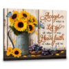 Hayooo Christian Mother's Day Gifts Canvas Butterflies Sunflowers Wall Art
