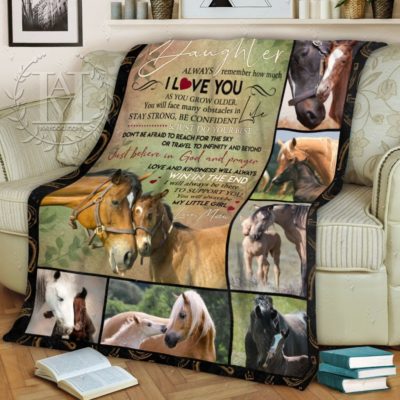 To My Daughter Horse Blanket