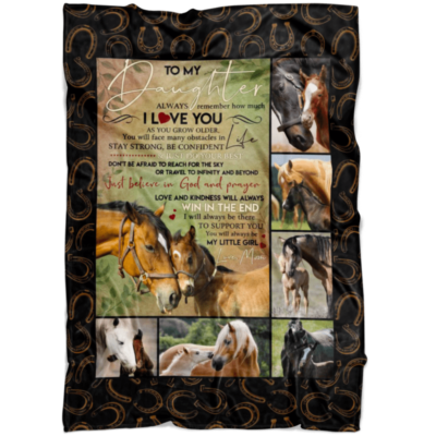 To My Daughter Horse Blanket