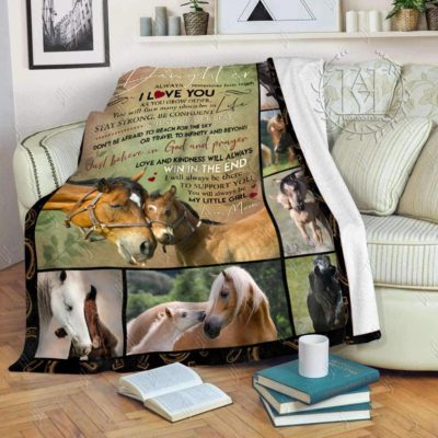 To My Daughter Horse Blanket