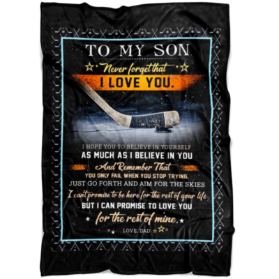 Hockey Blanket To My Son From Dad