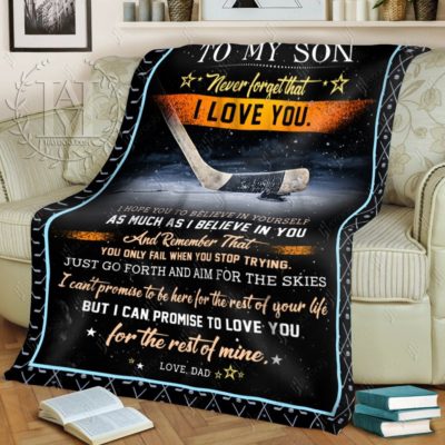 Hockey Blanket To My Son From Dad