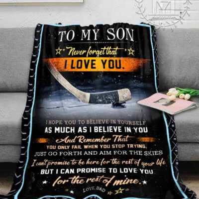 Hockey Blanket To My Son From Dad