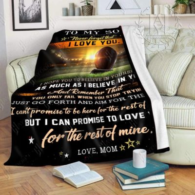 To My Son Football Blanket