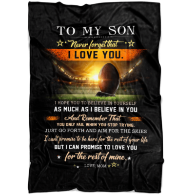 To My Son Football Blanket
