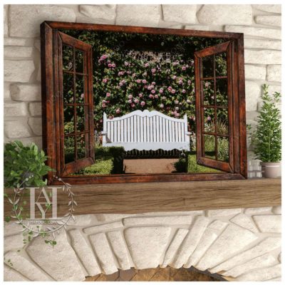 faux window canvas art