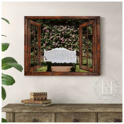 faux window canvas art