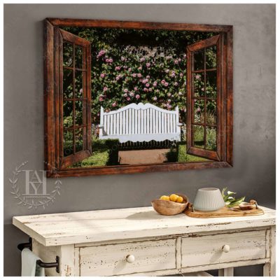 faux window canvas art