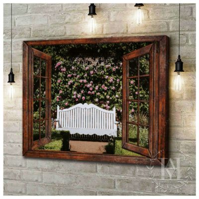 faux window canvas art