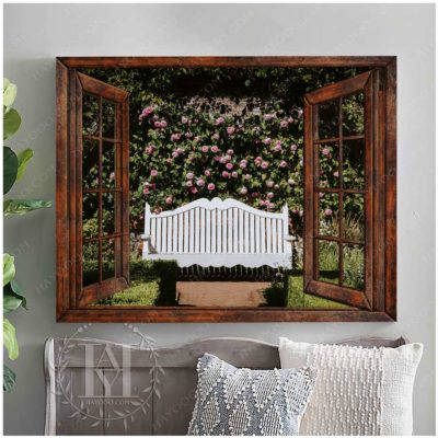 faux window canvas art