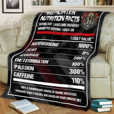 Firefighter Nutrition Facts Blanket