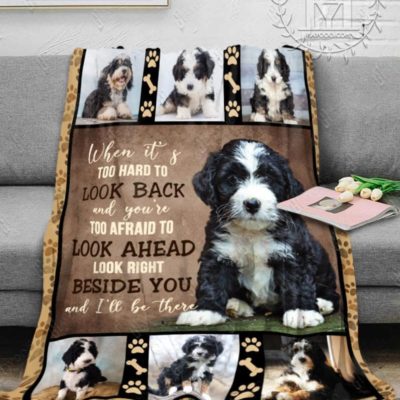 Bernedoodle Dog Beside You Blanket