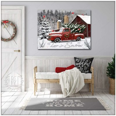 white christmas canvas