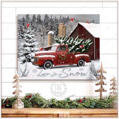 white christmas canvas
