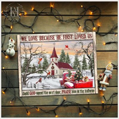 white christmas wall art
