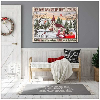 white christmas wall art
