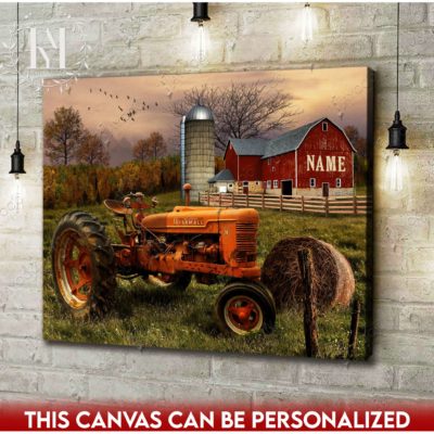 red tractor canvas