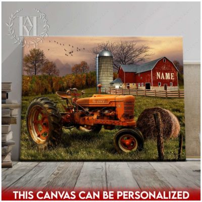 red tractor canvas