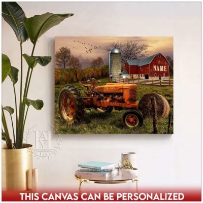 red tractor canvas