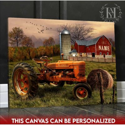 red tractor canvas