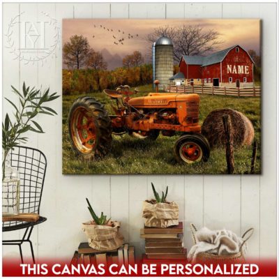 red tractor canvas